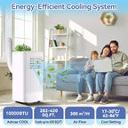 Condizionatori portatili, Flarhetoric 10000 BTU Raffreddamento/Ventilatore/Deumidificatore 3 IN 1 Unità AC portatile per stanze di 52 M², Unità per ambienti a bassa rumorosità