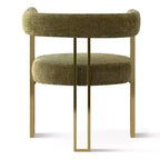 Set Tavolo da Pranzo Rotondo Espandibile a Ovale con 4 Poltroncine in Velluto, Design Moderno con Base a Piedistallo, Posti a Sedere Fino a 8 Persone-Panipeachy