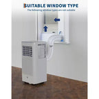 Condizionatori portatili, Flarhetoric 10000 BTU Raffreddamento/Ventilatore/Deumidificatore 3 IN 1 Unità AC portatile per stanze di 52 M², Unità per ambienti a bassa rumorosità