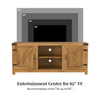 Mobile TV Middlebrook Firebranch da 58 pollici con ante scorrevoli in stile fienile