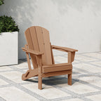 Polytrends Laguna Sedia Adirondack Pieghevole da Esterno per Patio Resistente allo Sbiadimento e alle Intemperie