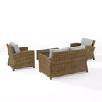 Set conversazione da esterno in vimini Bradenton 4 pezzi - Crosley