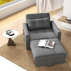 Poltrona Letto Trasformabile 3-in-1, Divano da Salotto Pieghevole Regolabile Imbottito