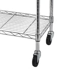 Scaffalatura in acciaio a 5 ripiani con ruote - (59.06 x 17.72 x 70.87)