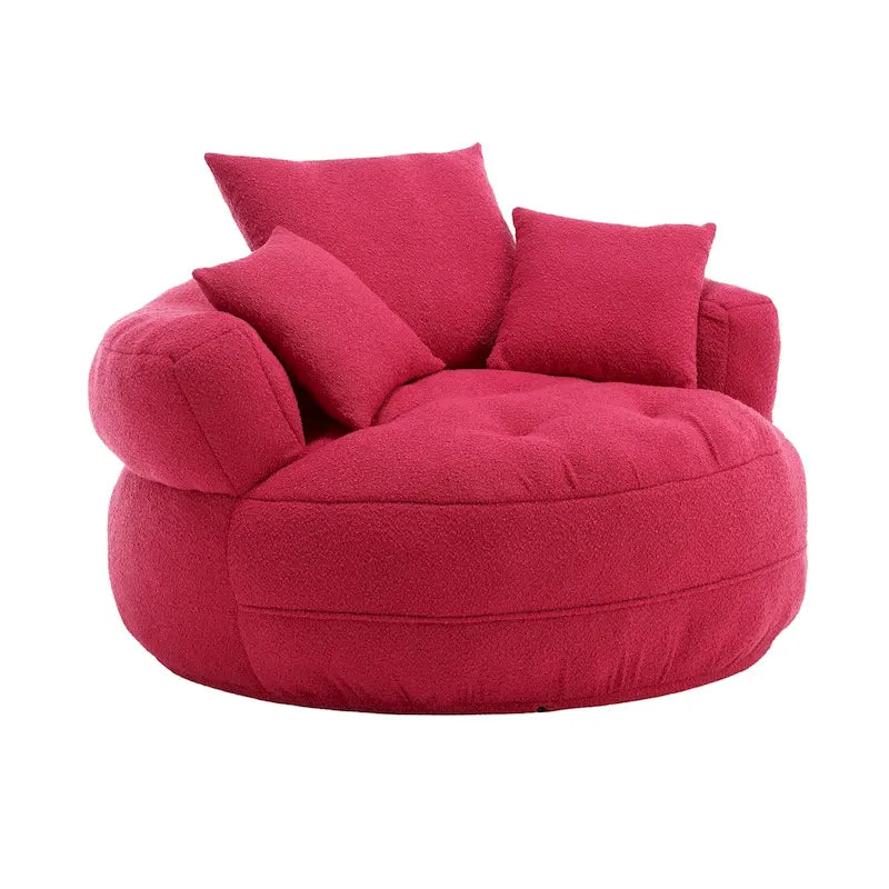 Divano Pigro Rotondo – Bianco/Blu/Grigio/Giallo/Arancione/Rosso Rosa/Blu Marino/Verde, Posto Singolo e Coppia