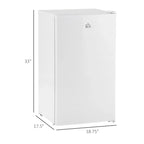 Mini Frigo da 90 litri con congelatore, Frigorifero Compatto Monoporta con Termostato Regolabile per Camera da Letto