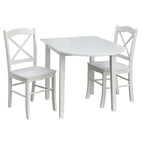 Set da pranzo di 3 pezzi con tavolino allungabile Simple Living Country Cottage