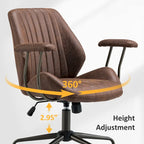Sedia da ufficio ergonomica in pelle scamosciata Sedia da scrivania Supporto lombare