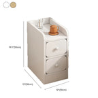 Comodino Semplice Bianco in Legno Naturale a 2 Cassetti