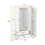 Armadio a 3 ante con 2 cassetti