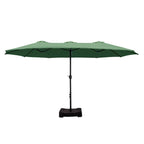 MAISON ARTS Ombrellone Doppio da 4,5 m, Extra Large, per Patio, con Base Inclusa