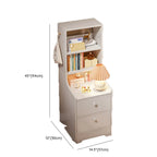 Comodino Semplice Bianco in Legno Naturale a 2 Cassetti