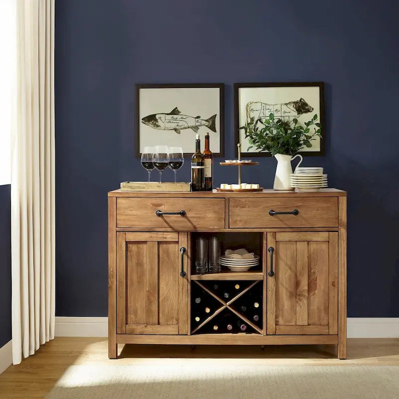 Credenza Crosley Roots finitura naturale - 52 L x 18 P x 36 H