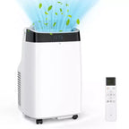 Climatiseur portable 10 000 BTU, Climatiseur de maison avec télécommande pour pièce jusqu'à 42 m², fonctions 3-en-1/minuterie 24h/roulettes