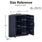 Meuble d'angle Dovelina avec étagères réglables, buffet, meuble à vin, meuble de cuisine et de salle à manger avec portes en bois - 31H x 31L, 36H x 31L