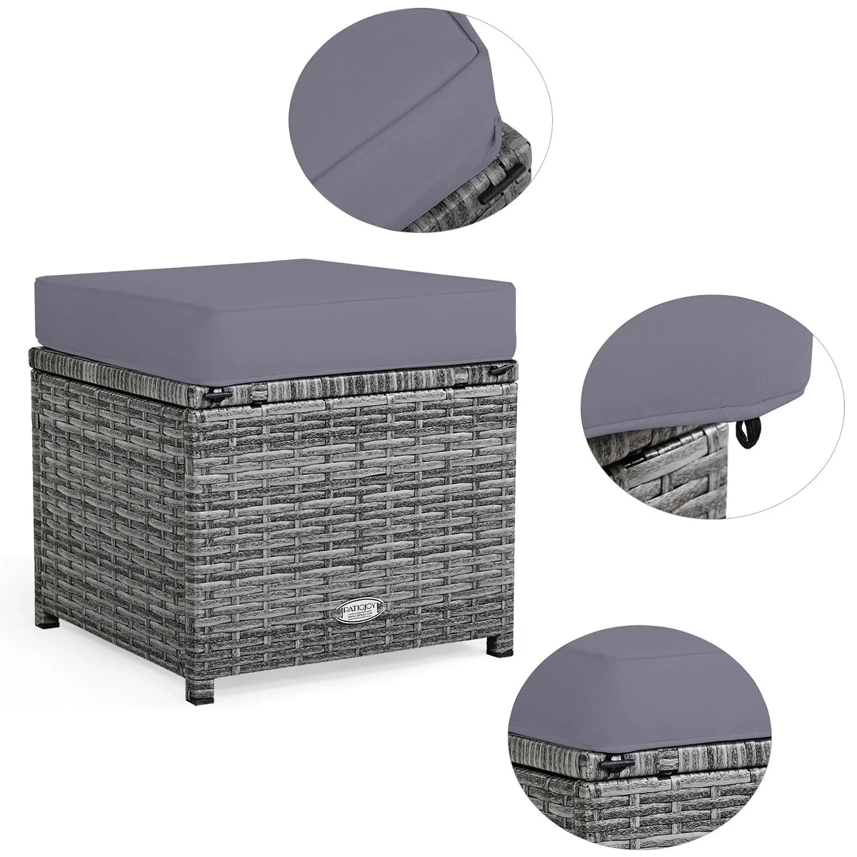 Costway Set da pranzo da 7 pezzi in rattan per esterni Divano componibile ottomano - Vedi dettagli