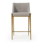 Sgabello da bancone Modrest Fairview moderno grigio e ottone
