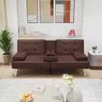Divano letto futon convertibile Homall con portabicchieri e cuscini