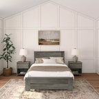 Telaio letto matrimoniale Plank+Beam Farmhouse con testiera, letto a piattaforma in legno massello