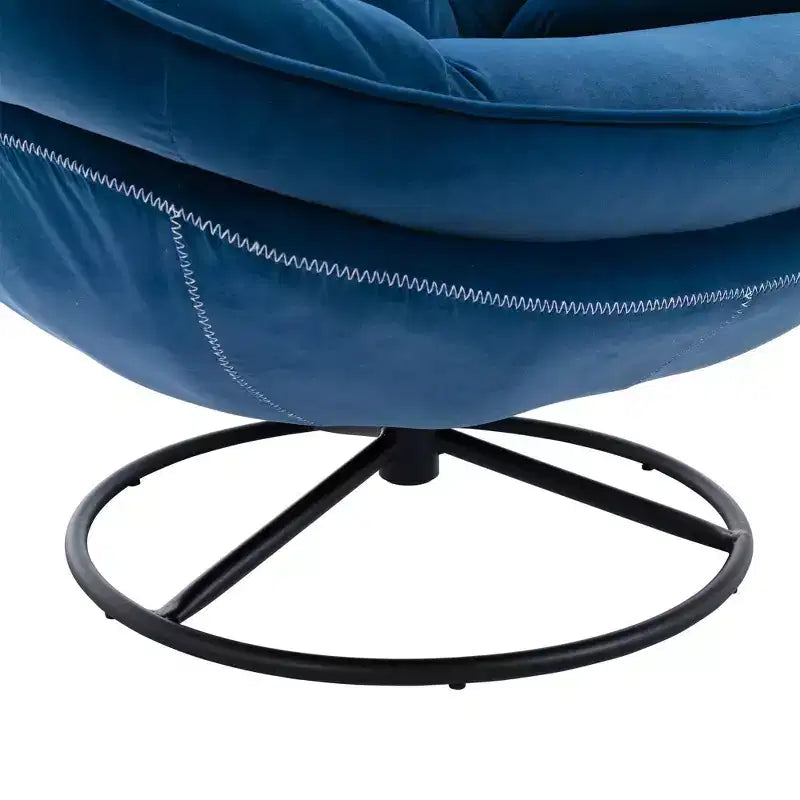 Poltrona Svedese Okak con Pouf, Poltrona Moderna Senza Braccioli Stile Mid-Century per Soggiorno, Morbida e Confortevole per Guardare la TV, Giocare