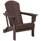 Polytrends Laguna Sedia Adirondack Pieghevole da Esterno per Patio Resistente allo Sbiadimento e alle Intemperie