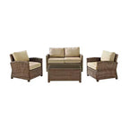 Set conversazione da esterno in vimini Bradenton 4 pezzi - Crosley