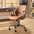 Sedia da ufficio ergonomica in pelle scamosciata Sedia da scrivania Supporto lombare
