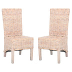 Set di 2 sedie da pranzo in vimini naturale 48L x 56P x 104A cm, stile Boho Coastal