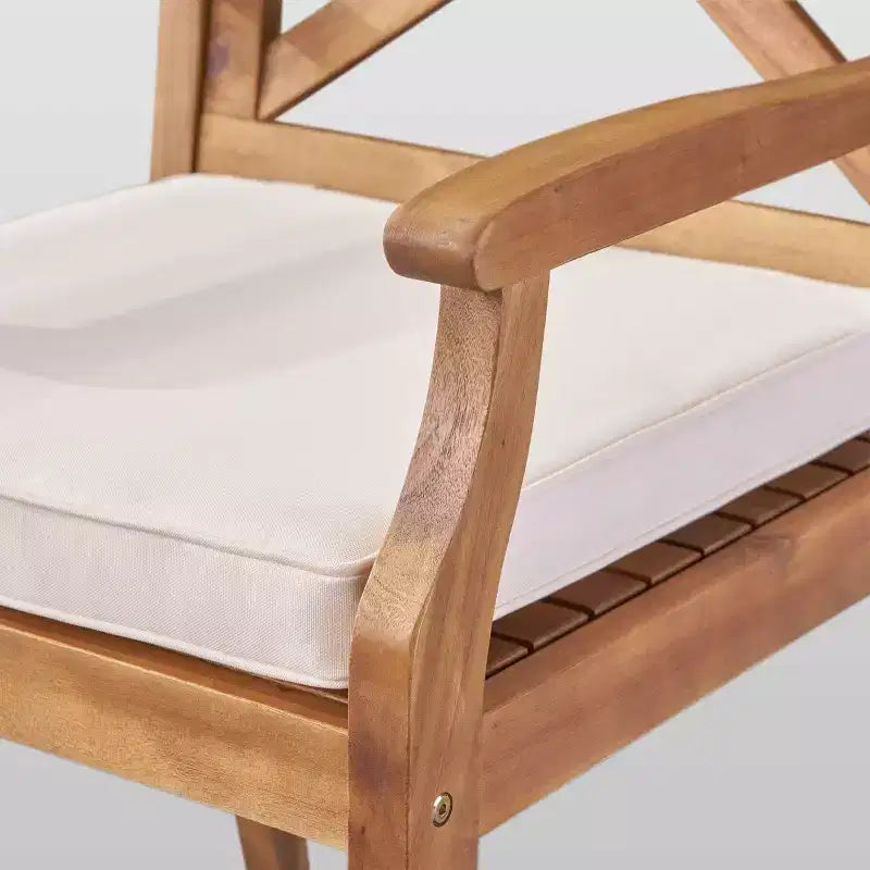Sedia da pranzo da esterno in legno di acacia Perla 2 pz - Christopher Knight Home