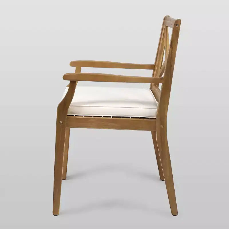 Sedia da pranzo da esterno in legno di acacia Perla 2 pz - Christopher Knight Home