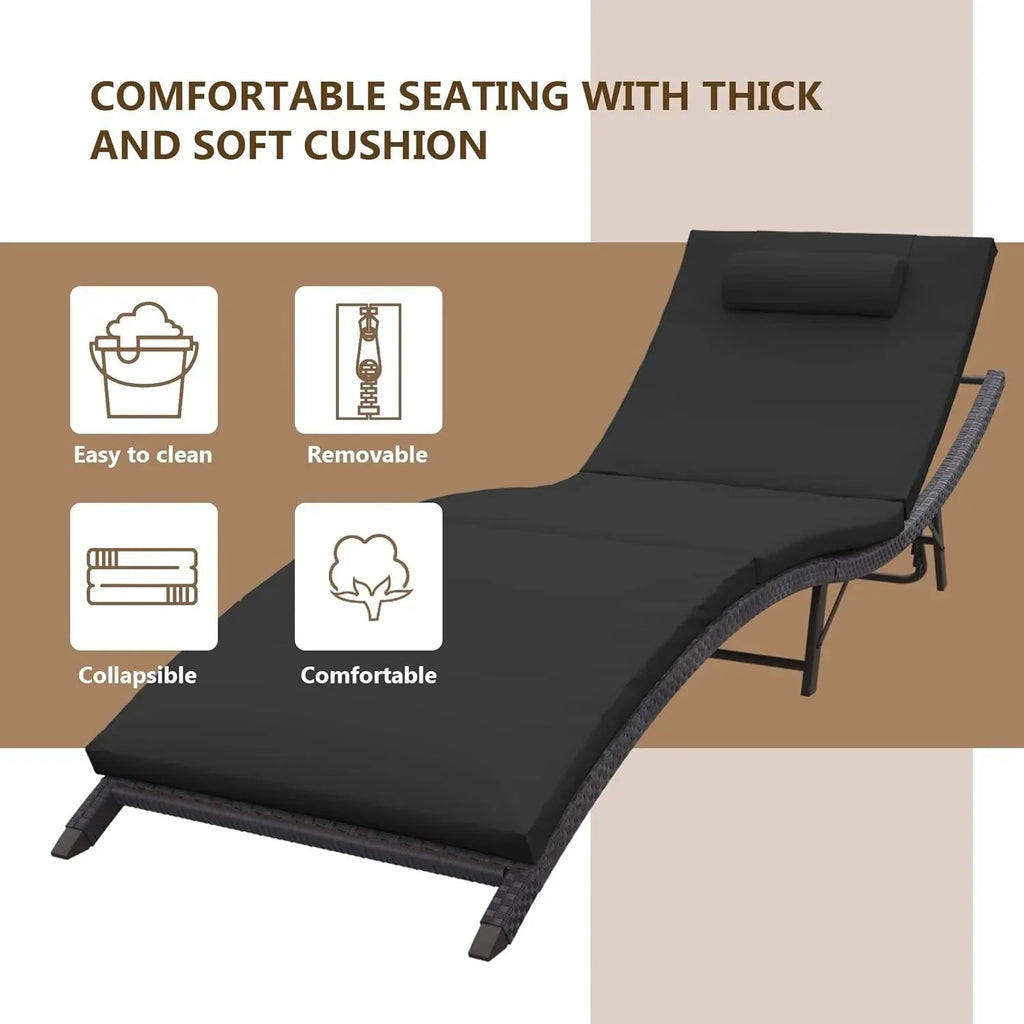 Set di 3 Chaise Lounge da Esterno Kullavik