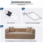Canapé-lit convertible 5-en-1 80.7 – Côtelé, 1200 lbs, Aucun assemblage requis