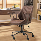 Sedia da ufficio ergonomica in pelle scamosciata Sedia da scrivania Supporto lombare