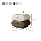 Comodino moderno bicolore con cassetti contenitori