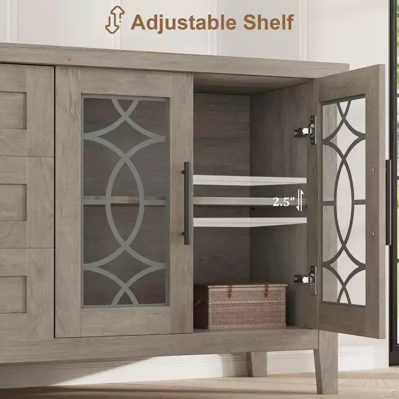 Mobile TV con cassetti portaoggetti, Centro Intrattenimento TV, Tavolo Consolle TV per Soggiorno Camera da Letto, Armadietto Contenitore