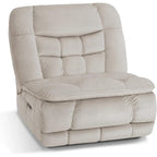 MCombo Poltrona Reclinabile Basculante Elettrica Oversize senza Braccioli con Doppio Motore, Reclinabile Zeroarms Perfetta per Soggiorno in Tessuto PR607