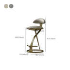 Sgabello da bar in lussuosa pelle beige con elegante struttura in metallo dorato