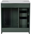 Mobile bagno singolo da 76 cm con lavabo, armadietto e 3 cassetti – Nero / Blu / Verde / Indaco / Bianco