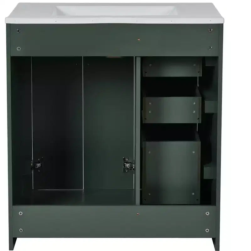 Mobile bagno singolo da 76 cm con lavabo, armadietto e 3 cassetti – Nero / Blu / Verde / Indaco / Bianco