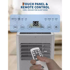 Condizionatori portatili, Flarhetoric 10000 BTU Raffreddamento/Ventilatore/Deumidificatore 3 IN 1 Unità AC portatile per stanze di 52 M², Unità per ambienti a bassa rumorosità
