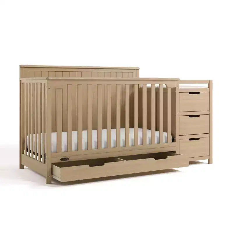 Culla e Fasciatoio Convertibili 5-in-1 con Cassetto