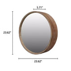 GDFStudio Norvyn 23.6 Specchio da Parete Rotondo con Armadietto Scorrevole