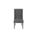 Set da pranzo allungabile Best Quality Furniture da 9 pezzi, in stile rustico grigio