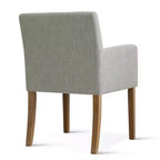 Set di 6 sedie da pranzo imbottite con braccioli, poltrone moderne in lino con gambe in legno, sedie occasionali per sala da pranzo, soggiorno - Panipeachy