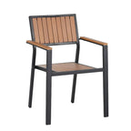 Set da pranzo da esterno allungabile a 7 pezzi con tavolo allungabile e 6 sedie con braccioli