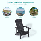 Bonosuki Sedie Adirondack da Esterno in Legno Resistente alle Intemperie - Set da 4