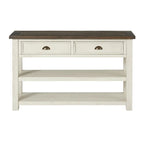 The Gray Barn Downington Consolle da Divano in Legno Massello a 2 Cassetti