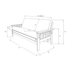 Set Futon Noce Rustico Full-size con Materasso