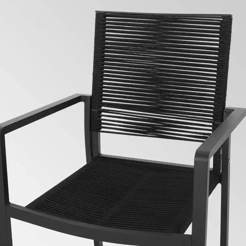 Sedia da pranzo Cape Coral 2 pz in alluminio con seduta in corda - Christopher Knight Home