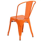 Chaise empilable Flash Furniture de qualité commerciale en métal pour l'intérieur et l'extérieur